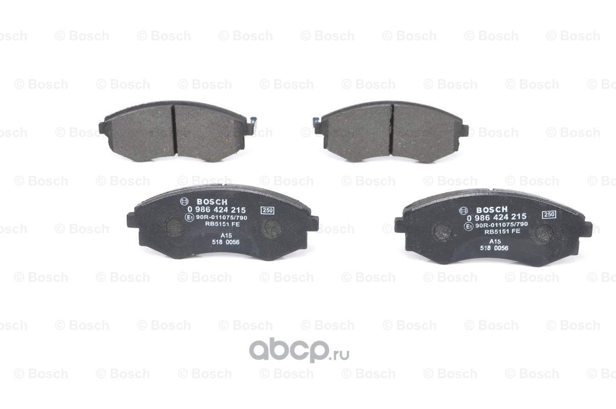 Bosch 0986424215 Колодки тормозные дисковые передние Bosch