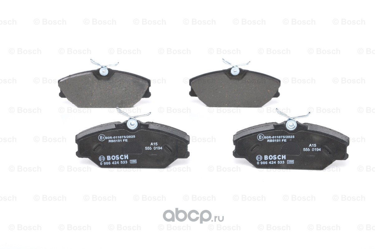 Bosch 0986424533 Комплект тормозных колодок, дисковый тормоз