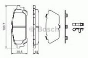 Bosch 0986494232 Комплект тормозных колодок, дисковый тормоз