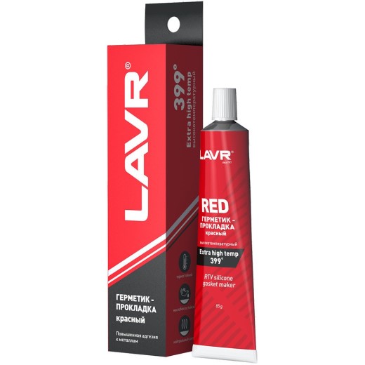 LAVR LN1737 Герметик-прокладка красный высокотемпературный Red, 85 г