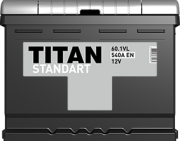 TITAN 6СТ601VL Батарея аккумуляторная 60А/ч 540А 12В прямая поляр. стандартные клеммы