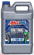 AMSOIL MCF1G Мотоциклетное масло AMSOIL Synthetic Metric Motorcycle Oil SAE 10W-40 (3,78л)