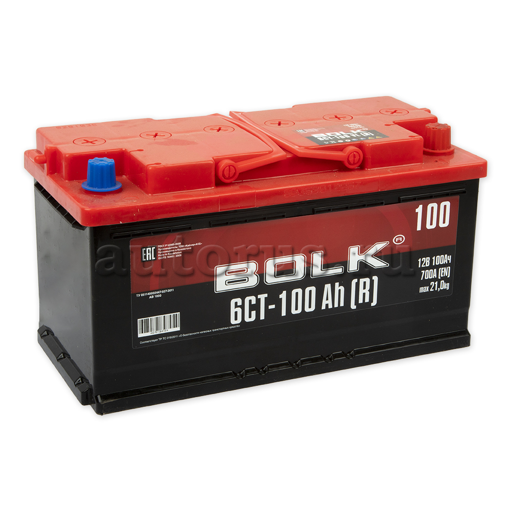 BOLK AB1000 Аккумулятор 100 А/ч 700 А 12V Обратная полярн. стандартные клеммы