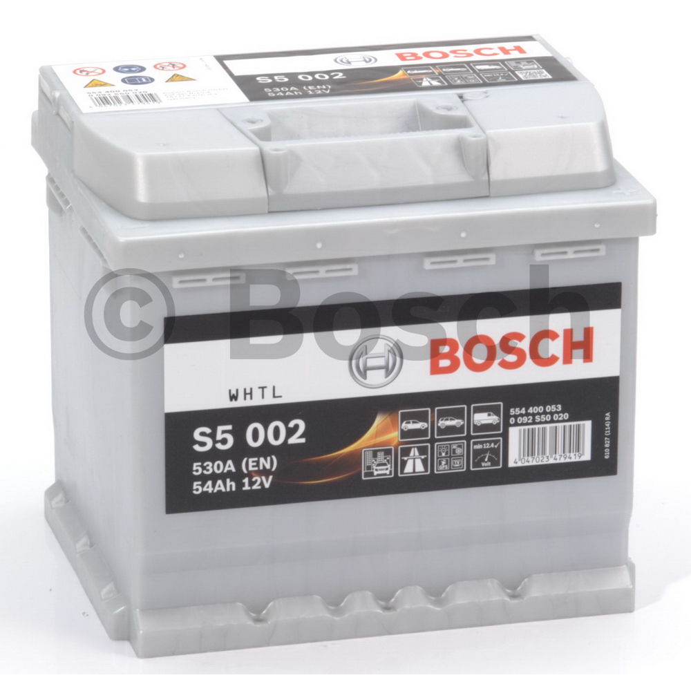 Bosch 0092S50020 Аккумулятор 54 А/ч 530 А 12V Обратная полярн. стандартные клеммы