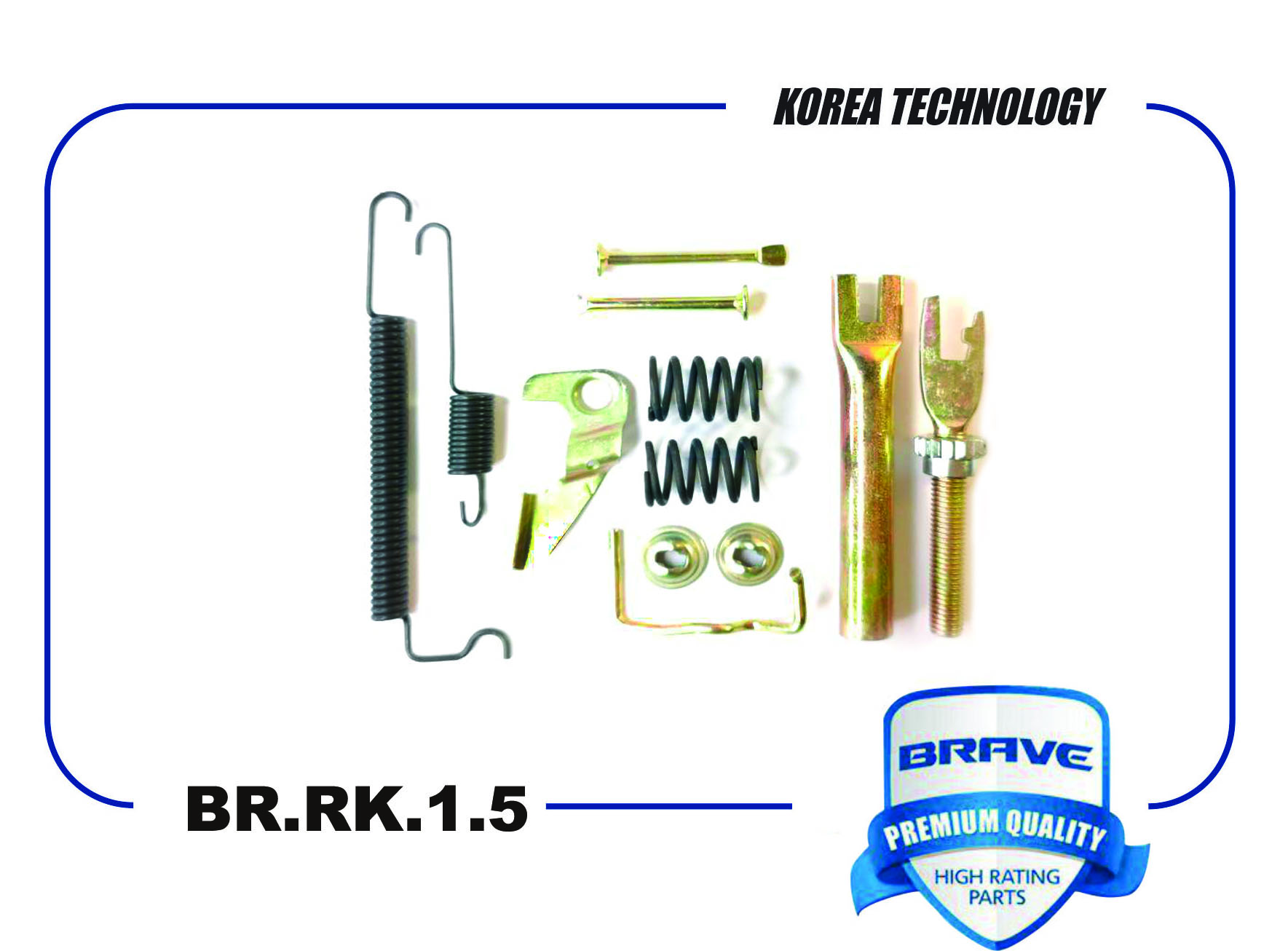 BRAVE BRRK15 Ремкомплект задних тормозных колодок  BR.RK.1.5 Lanos, Nexia правый