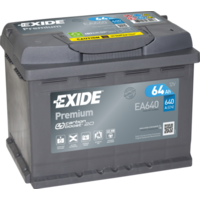 EXIDE EA640 Батарея аккумуляторная 64А/ч 640А 12В обратная полярн. стандартные клеммы
