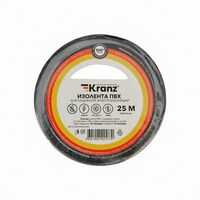 Kranz KR092106 Изолента ПВХ KRANZ 0.13х15 мм, 25 м, черная (5 шт./уп.)