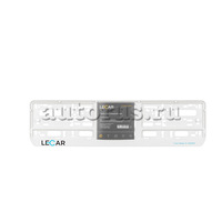 LECAR LECAR000020408 Рамка под номерной знак с лого LECAR односоставная (белая)