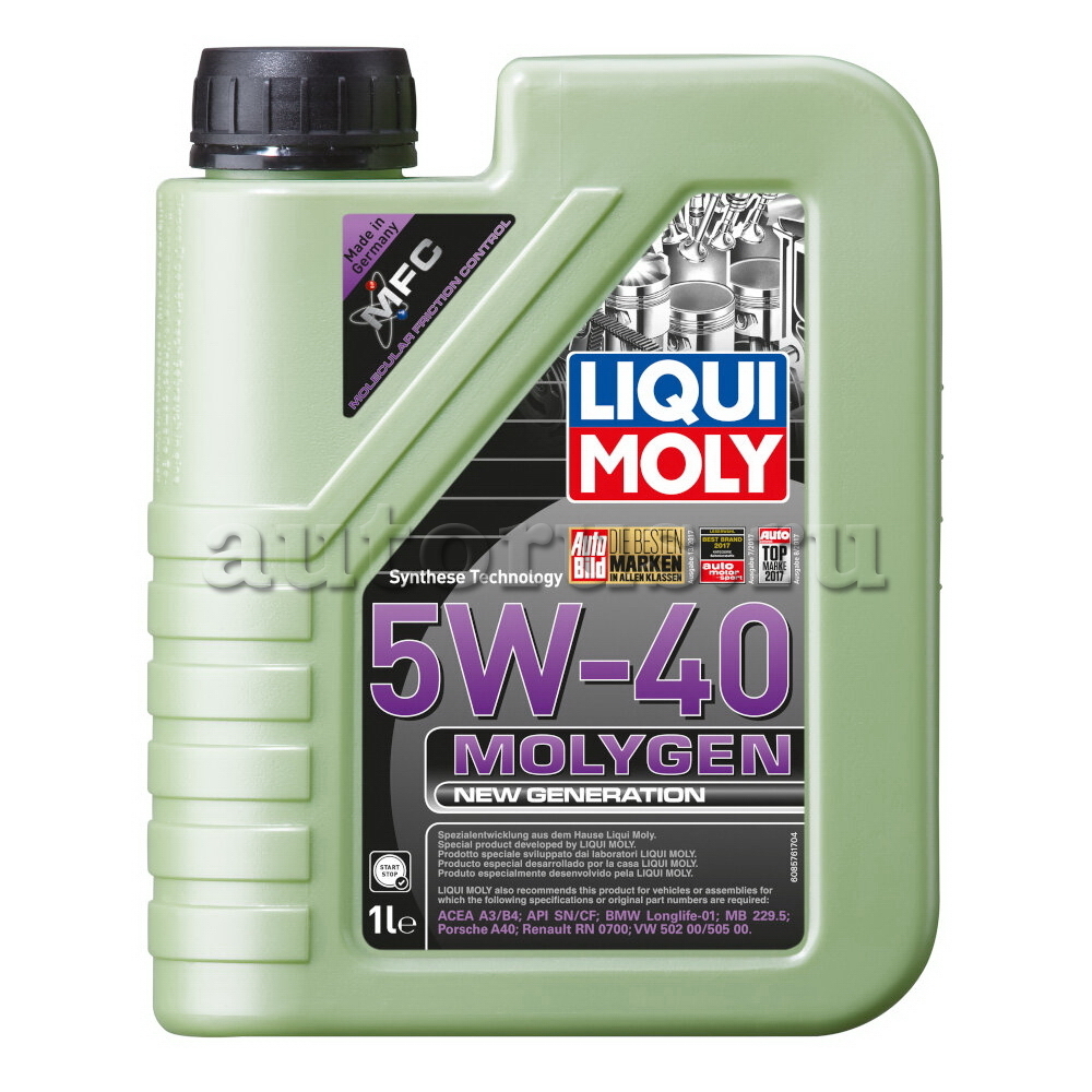Liqui moly 9053 LiquiMoly НС-синт. мот.масло Molygen New Generation 5W-40 (1л)