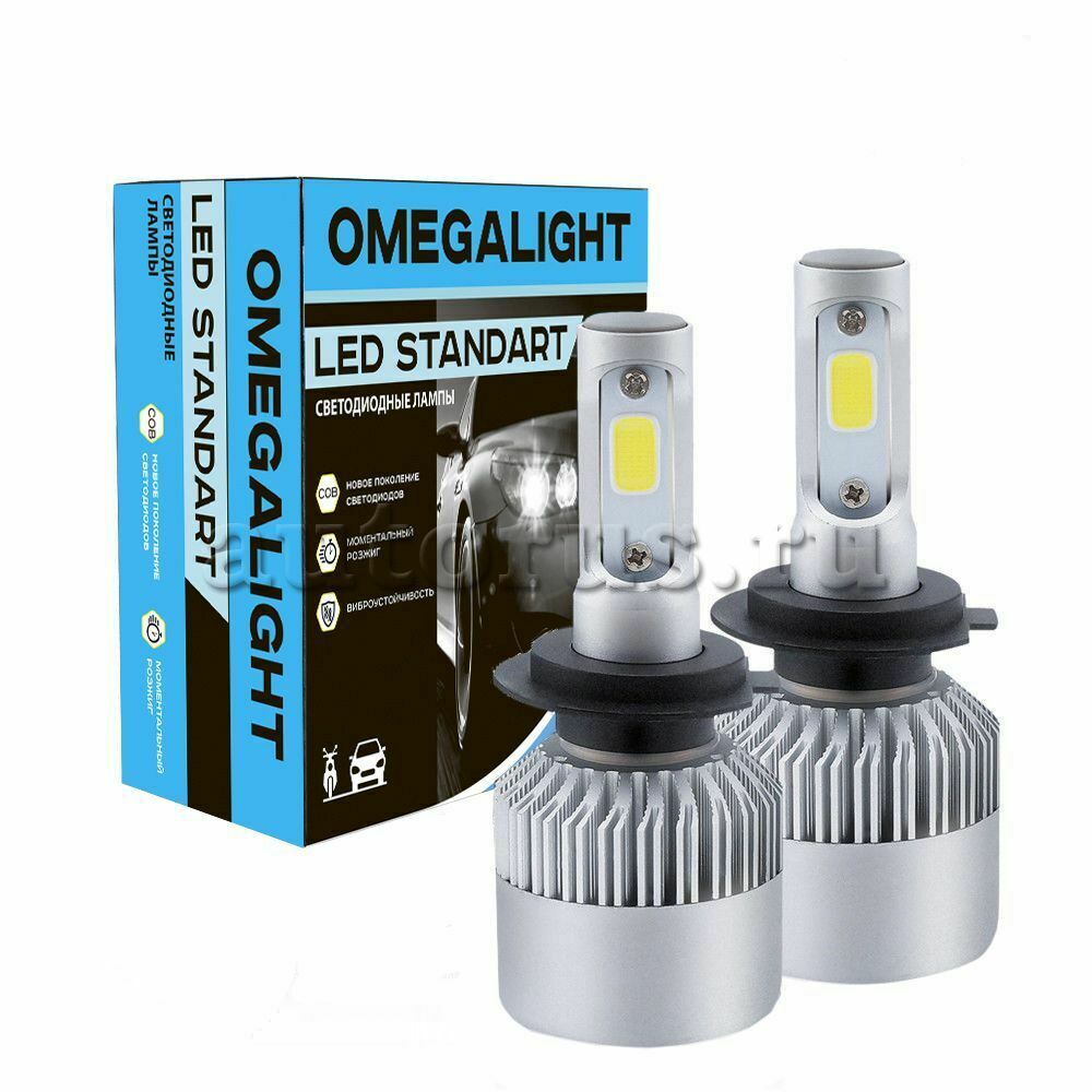 OMEGALIGHT OLLEDH11ST1 Лампа светодиодная 12V H11 25W PGJ19-2 6000K 2 шт. картон