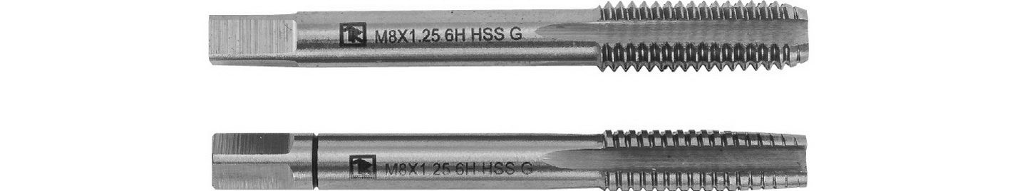 THORVIK MT10125S2 Набор метчиков T-COMBO двухпроходных ручных универсальных М10х1.25, HSS-G, 2 шт.