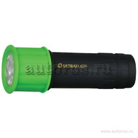 ULTRAFLASH 10481 Фонарь 3XR03 светофор, зеленый с черным, 9 LED, пластик, блистер Ultraflash LED15001-C