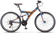 Stels LU083837 Велосипед 26 горный Focus V (2020) количество скоростей 18 рама сталь 18 синий/оранжевый
