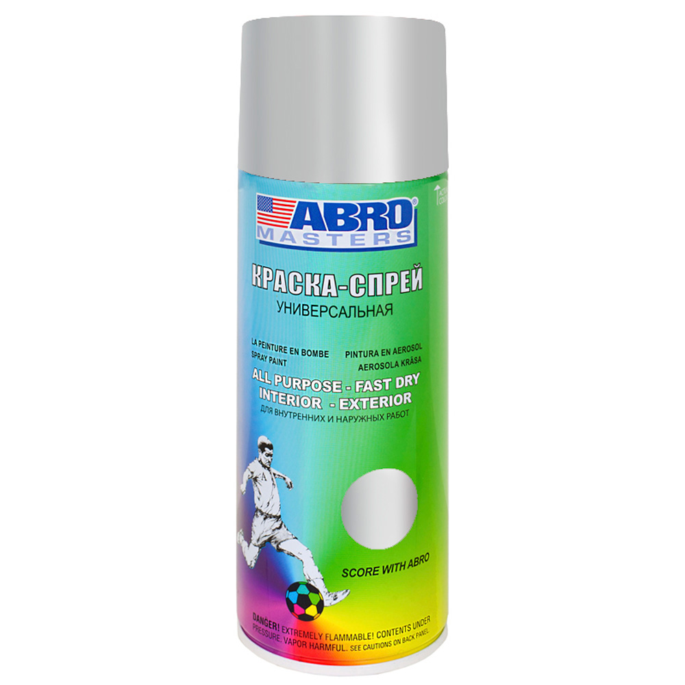 ABRO SP026AM краска-спрей стандартная алюминиевая 473мл