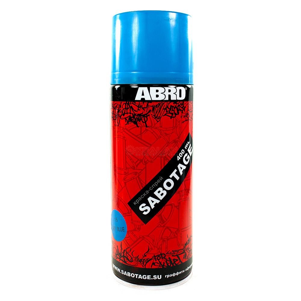 ABRO SPG015 краска-спрей небесно-голубой SABOTAGE 400мл