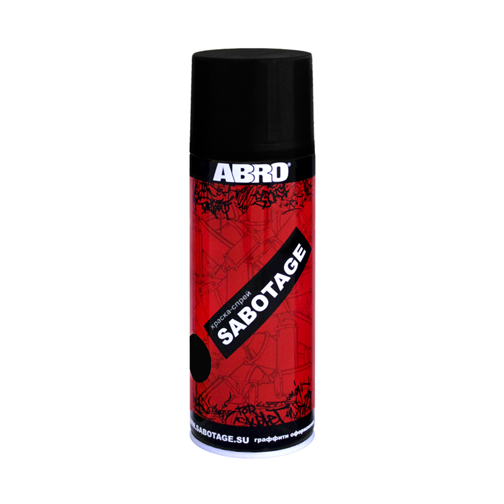 ABRO SPG039 краска-спрей чёрная SABOTAGE 400мл