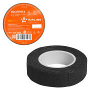 AIRLINE AITC01 Изолента ХБ на тканевой основе, 80 гр., 19 мм, черная (AIT-C-01)