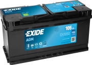 EXIDE EK1050 Батарея аккумуляторная 105А/ч 950А 12В Обратная поляр. стандартные клеммы