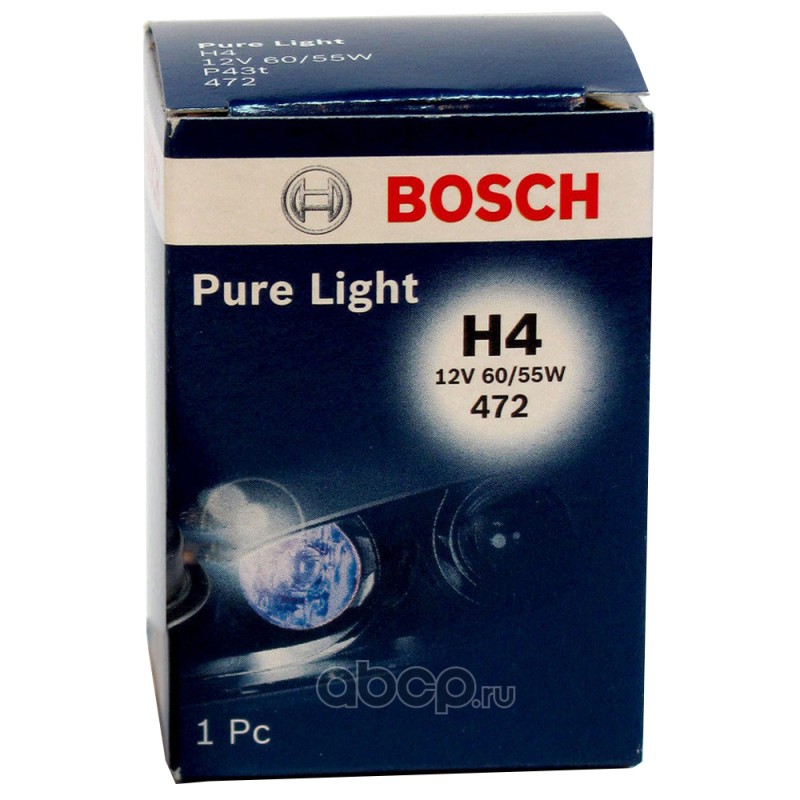 Bosch 1987302041 Лампа 12V H4 60/55W Standart 1 шт. картон