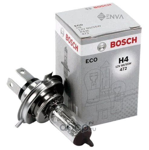 Bosch 1987302803 Лампа 12V H4 60/55W P43t ECO 1 шт. картон