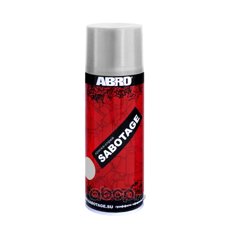 ABRO SPG036 краска-спрей серебряный SABOTAGE 400мл