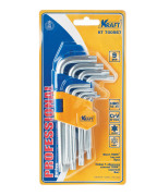 Kraft KT700567 Набор ключей торцевых Г-образных, torx, короткие, 9шт