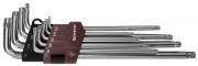 THORVIK TTKL9S Набор ключей торцевых T-TORX® удлиненных с центрированным штифтом, Т10H-T50H, 9 предметов