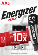 Energizer E301532801 Батарейка алкалиновая MAX AA 1,5 В упаковка 2 шт.