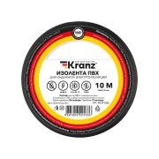 Kranz KR092006 Изолента ПВХ KRANZ 0.13х15 мм, 10 м, черная (10 шт./уп.)