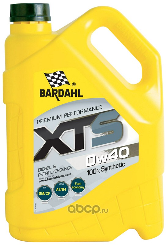 Bardahl 36143 Масло моторное XTS 0W-40 синтетическое 5 л