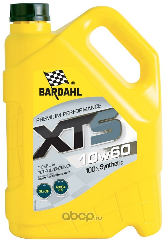 Bardahl 36253 Масло моторное XTS 10W-60 синтетическое 5 л