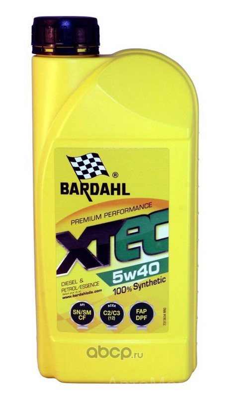 Bardahl 36341 Масло моторное XTEC 5W-40 синтетическое 1 л