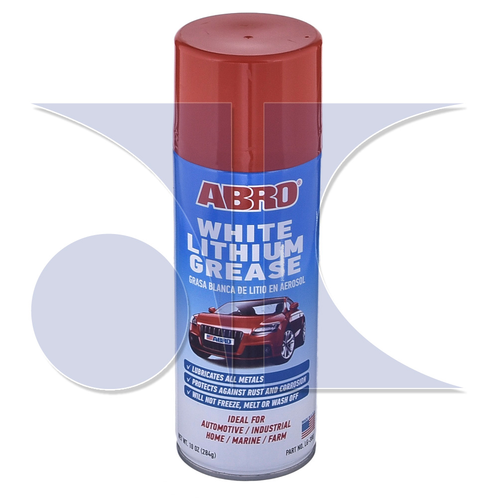 ABRO LG380 белая литиевая смазка в аэрозольной упаковке