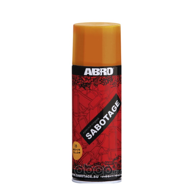 ABRO SPG014 краска-спрей оранжевый SABOTAGE 400мл
