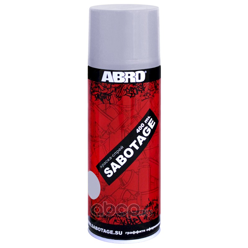 ABRO SPG125 краска-спрей серебристо-серый SABOTAGE 400мл