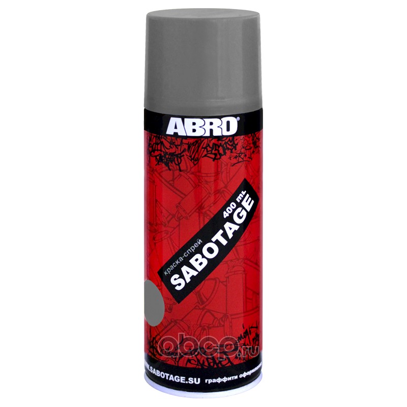 ABRO SPG301 краска-спрей серый SABOTAGE 400мл