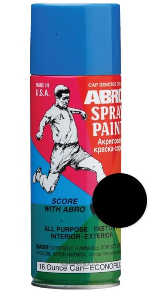 ABRO SPH202 краска-спрей высокотемпературная черная 473 мл