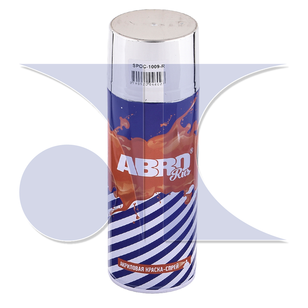 ABRO SPOС1009R Краска-спрей акриловая хром 400 мл