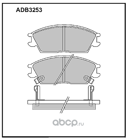 ALLIED NIPPON ADB3253 Колодки тормозные дисковые