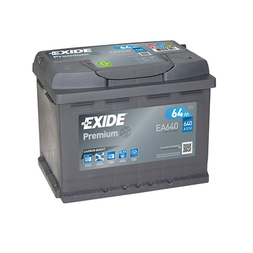 EXIDE EA640 Батарея аккумуляторная 64А/ч 640А 12В обратная полярн. стандартные клеммы