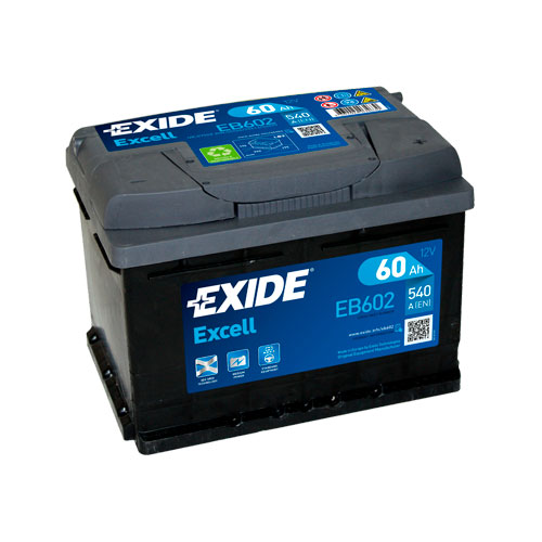 EXIDE EB602 Батарея аккумуляторная 60А/ч 540А 12В обратная полярн. стандартные клеммы