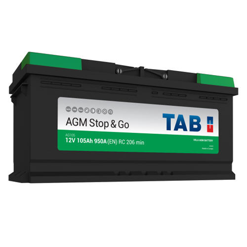 TAB 213105 Батарея аккумуляторная 105А/ч 950А 12В обратная поляр. стандартные клеммы
