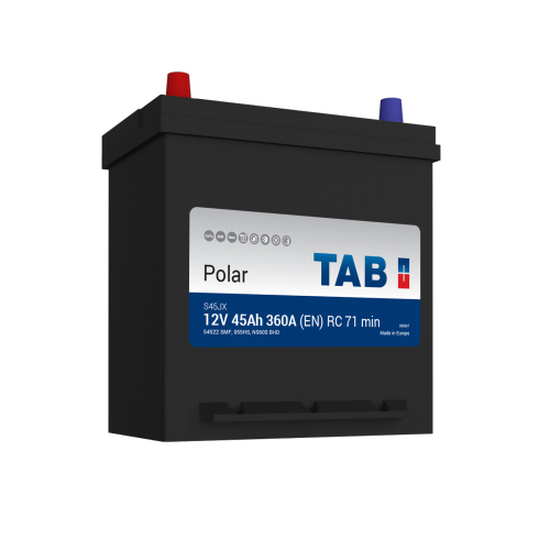 TAB 246545 Батарея аккумуляторная 45А/ч 400А 12В прямая поляр. тонкие вынос. (Азия) клеммы