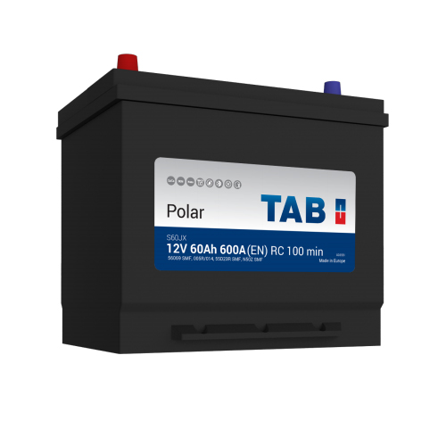 TAB 246960 Батарея аккумуляторная 60А/ч 600А 12В прямая поляр. выносные (Азия) клеммы
