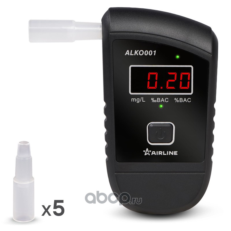 AIRLINE ALKO001 Алкотестер полупроводниковый черный (ALKO001)