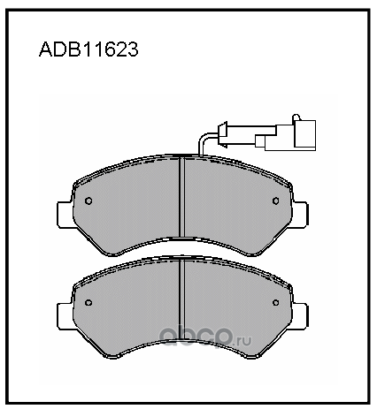 ALLIED NIPPON ADB11623 Колодки тормозные дисковые