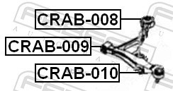 Febest CRAB009 Сайлентблок переднего нижнего рычага