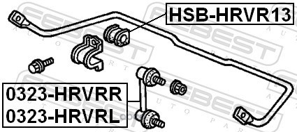 Febest HSBHRVR13 Втулка заднего стабилизатора