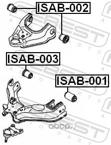 Febest ISAB003 Сайлентблок нижнего переднего рычага