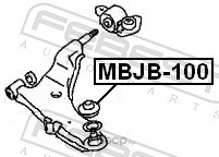 Febest MBJB100 Пыльник опоры шаровой 42.5X30.5X17